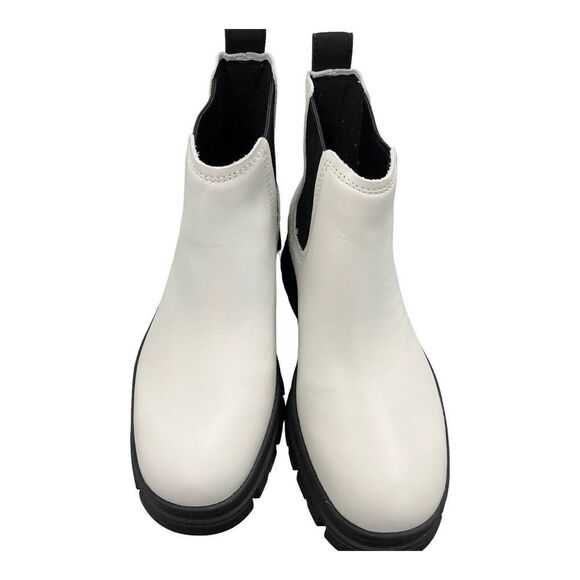 UGG BOOTS WOMEN'S 8 WHITE‎ LEATHER ASHTON CHELSEA  Waterproof Pull-on - Picture 8 of 11